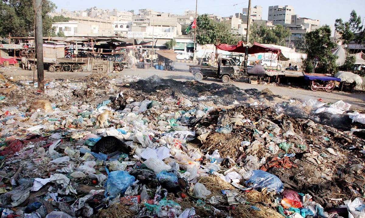 Image result for Garbage in Karachi