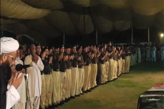 Funeral prayers of martyred policemen offered in Karachi
