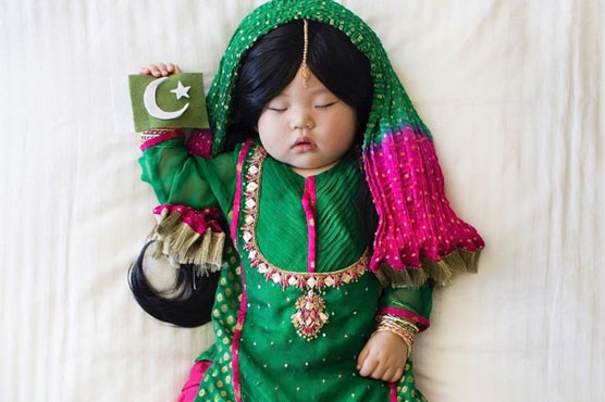 Pakistani flag dress for 2024 girl