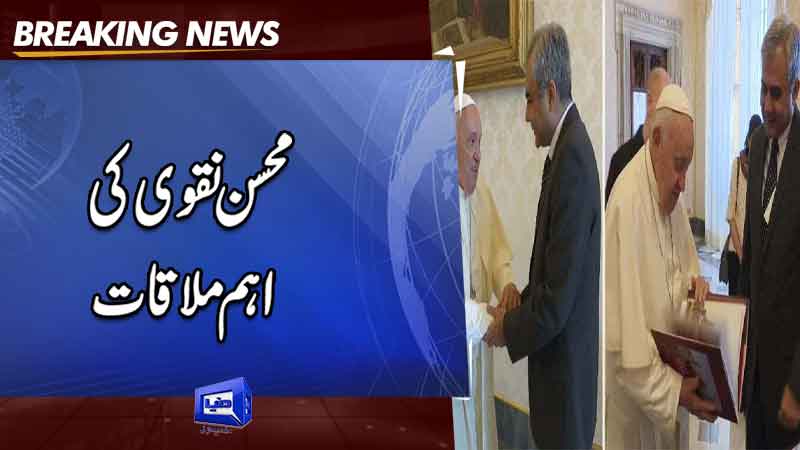  Mohsin Naqvi assures Pope Francis of minorities' protection