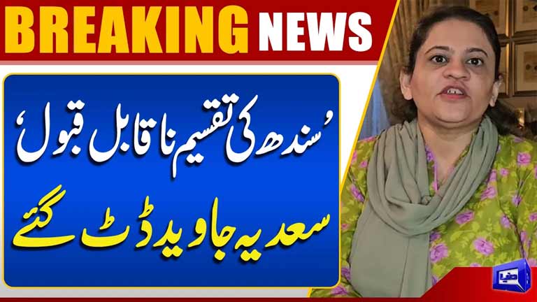 Division of Sindh Is Unacceptable  Saad Javeds Strong Statement  Sindh Politics  Dunya News