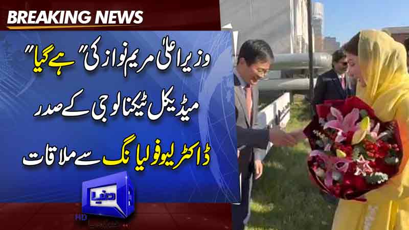  CM Maryam Nawaz met Dr. Liu Foliang, President of Hay Gaya Medical Technology