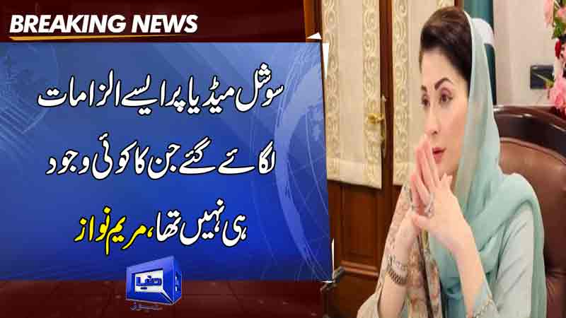  Allegations were made on social media which did not exist, Maryam Nawaz