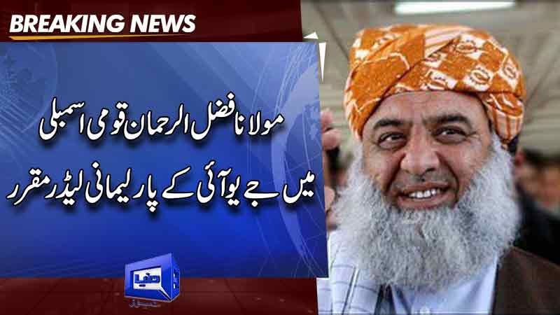  Maulana Fazlur Rehman appointed JUI's parliamentary leader in National Assembly