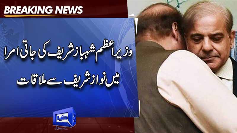  PM Shehbaz Sharif meets Nawaz Sharif at Jati Umra