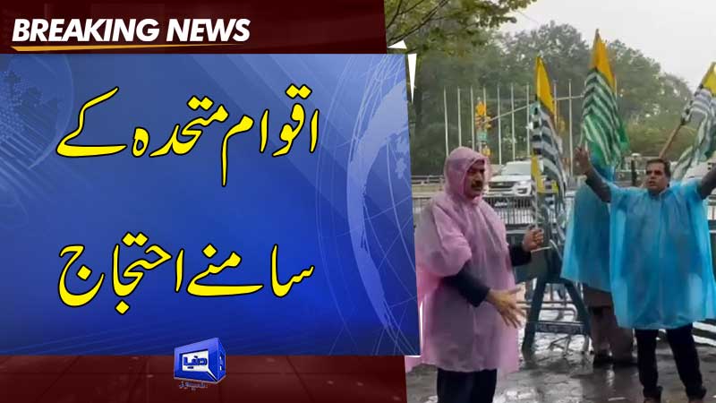  Kashmiris protested in front of  United Nations