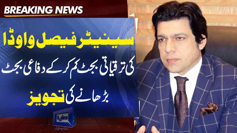  Senator Faisal Vawda proposes to increase defense budget by reducing development budget