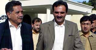 CM Hoti chairing NWFP Cabinet meeting 