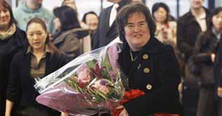 Susan Boyle arrives in Tokyo for New Years Eve 