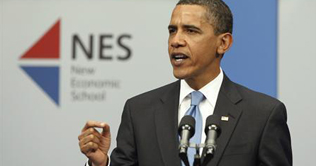Obama offers Russian youth vision of reset world