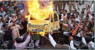 Protest against attack on legislators continues in Bengal