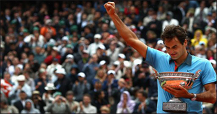Roger Federer wins his first French Open title