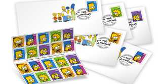 Stamps of cartoon series The Simpsons launched