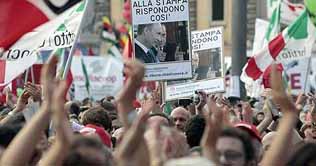Thousands protests for press freedom in Rome 