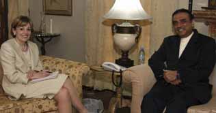 Anne W Patterson called upon President Zardari