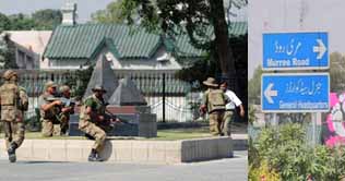Terrorists hold 10-15 people hostage in army headquarters 