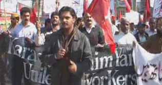 Contract employees hold rally in Multan