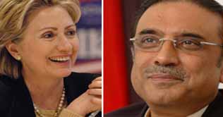 President Zardari meets US Secretary of State 