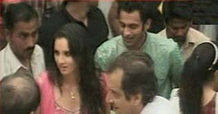 Ceremonies begin at Sania Mirza's house