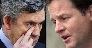 Clegg says desperate Gordon Brown cannot be trusted