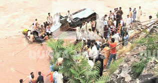 52 feared dead as bus plunged into river