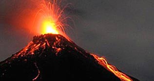 Indonesia volcano erupts, four feared dead