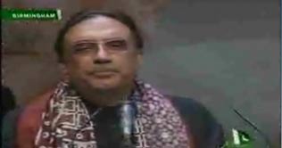 Shoes thrown at Zardari in Birmingham