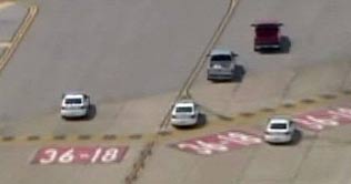 Texas police car chase ends on airport runway