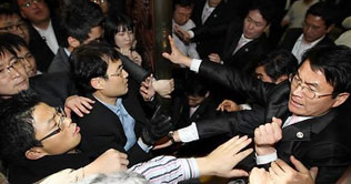 S.Korea MPs fight over budget