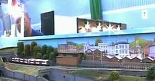 Man builds underground train model with key rings