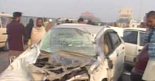 2 killed, 29 injured in jumbled cars crash in Charsaddha & Multan