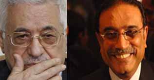 Mahmud Abbas calls on President Zardari