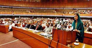 Cut in uplift budget caused by war against terror, Hina tells NA