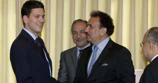Miliband assures support for peace in Pakistan