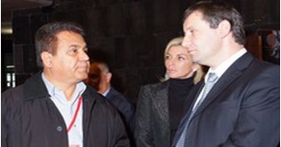 Israeli, Iranian ministers share a rare handshake