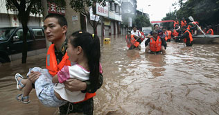 17 dead in China rains, landsliding