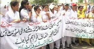 Jinnah Hospitals nursing staff observes strike 