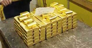 Gold prices plunge in intl markets