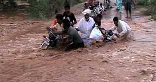 Bajwat: Flood affects 84 villages, 65,000 stranded