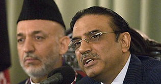 Karzai condoles Zardari for plane crash over the telephone