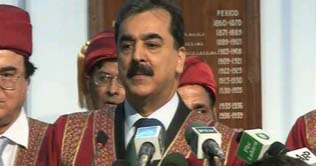 Gilani hints at action wherever govt writ challenged