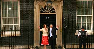 Brown leaves 10 Downing Street
