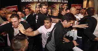 Brawl erupts during Khan-Malignaggi weigh-in