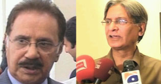 Amin Fahim meets Zardari, Aitzaz 