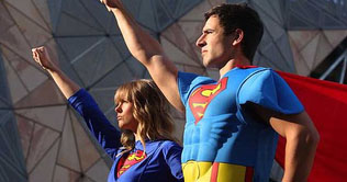 Superheroes dress-up for Guiness World Record attempt