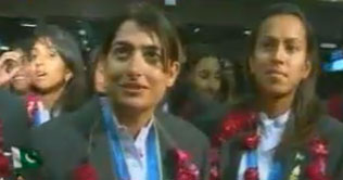 Gold medalist National women cricket team reaches home