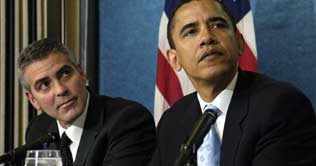 George Clooney meets Obama