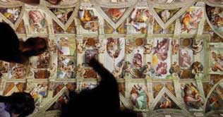 Sweat and breath damaging Sistine Chapel's frescoes 
