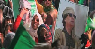 Libya: Civilians express support for Gaddafi