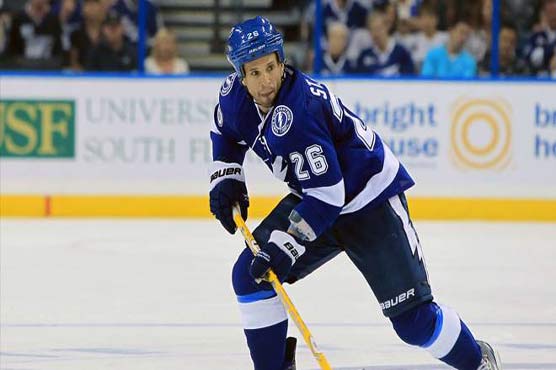 Lightning's St. Louis out after taking puck to face